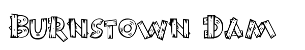 Burnstown Dam font preview